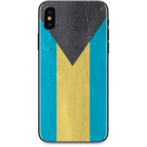 Bahamas Flag Distressed iPhone X Skin